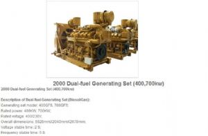 Dual-fuel generating set 400，700KW